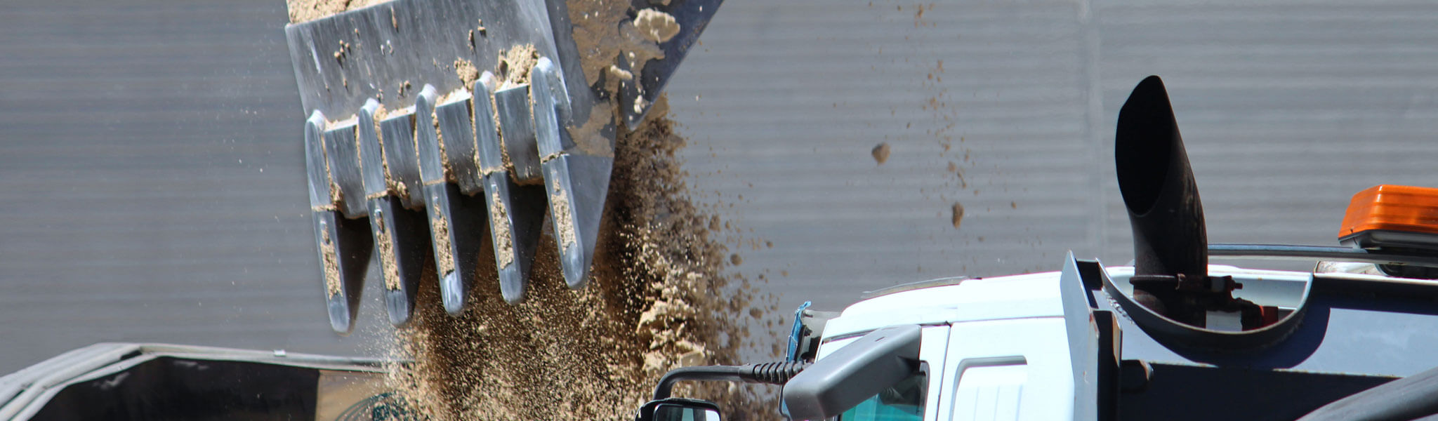 Excavator Moving Dirt